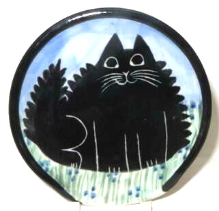 Cat Fat Black -Deluxe Spoon Rest - Click Image to Close